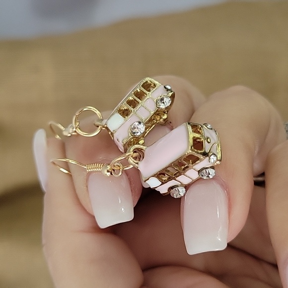 VW Micro Bus Drop Earrings - Picture 2 of 6